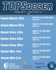 TOPSoccer SpringSchedule2023